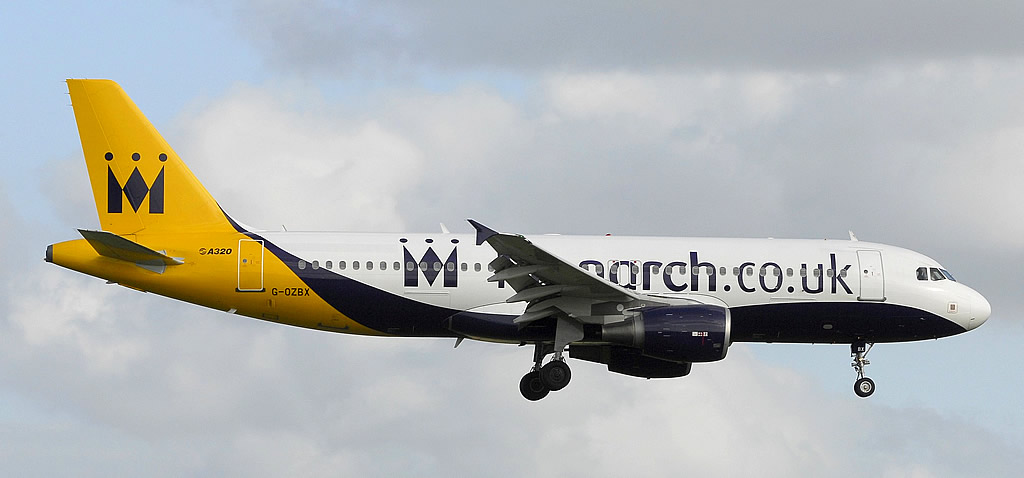 Airbus A320 of Monarch, Registration G-OZBX